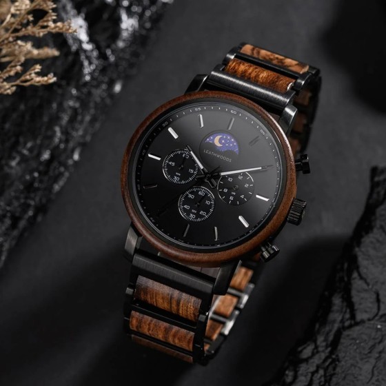 Moonphase - Wooden Watch